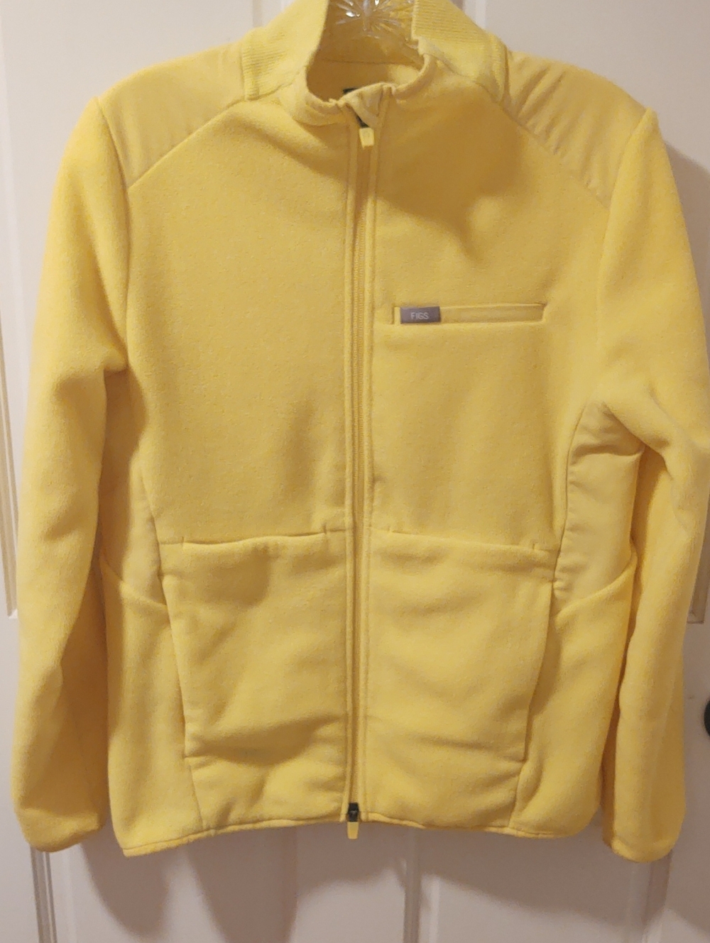 Figs Yellow Full-Zip Fleece Jacket
